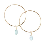 aquamarine hoop earrings gemstone jewelry store