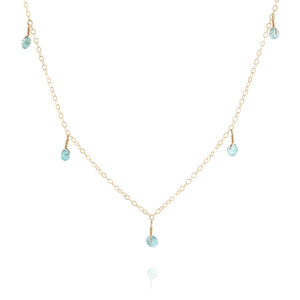 aquamarine multi-gemstone statement necklace
