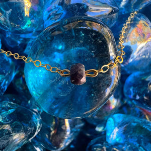 sapphire choker necklace raw gemstone jewelry