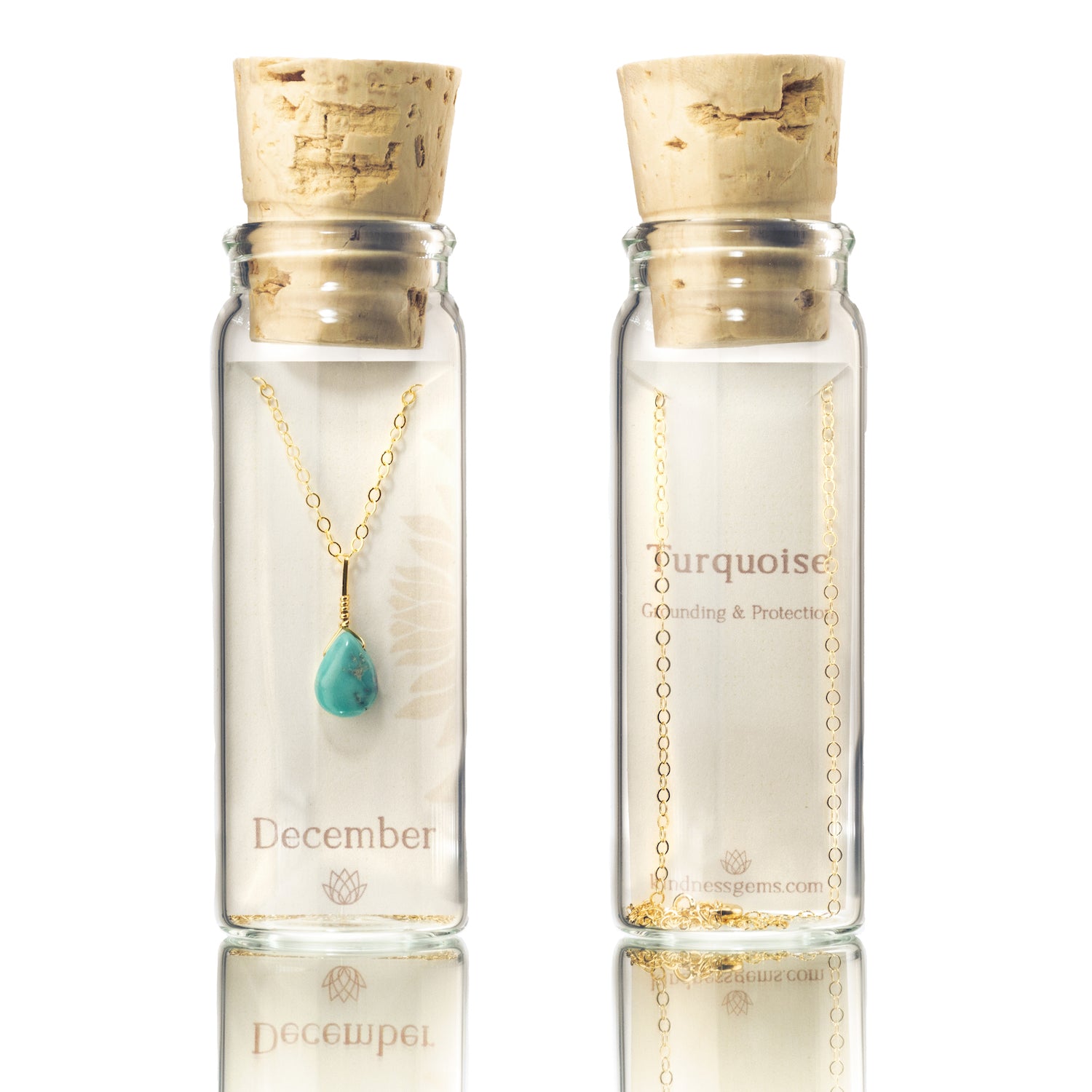 jewellery gift turquoise december birthstone necklace in a bottle