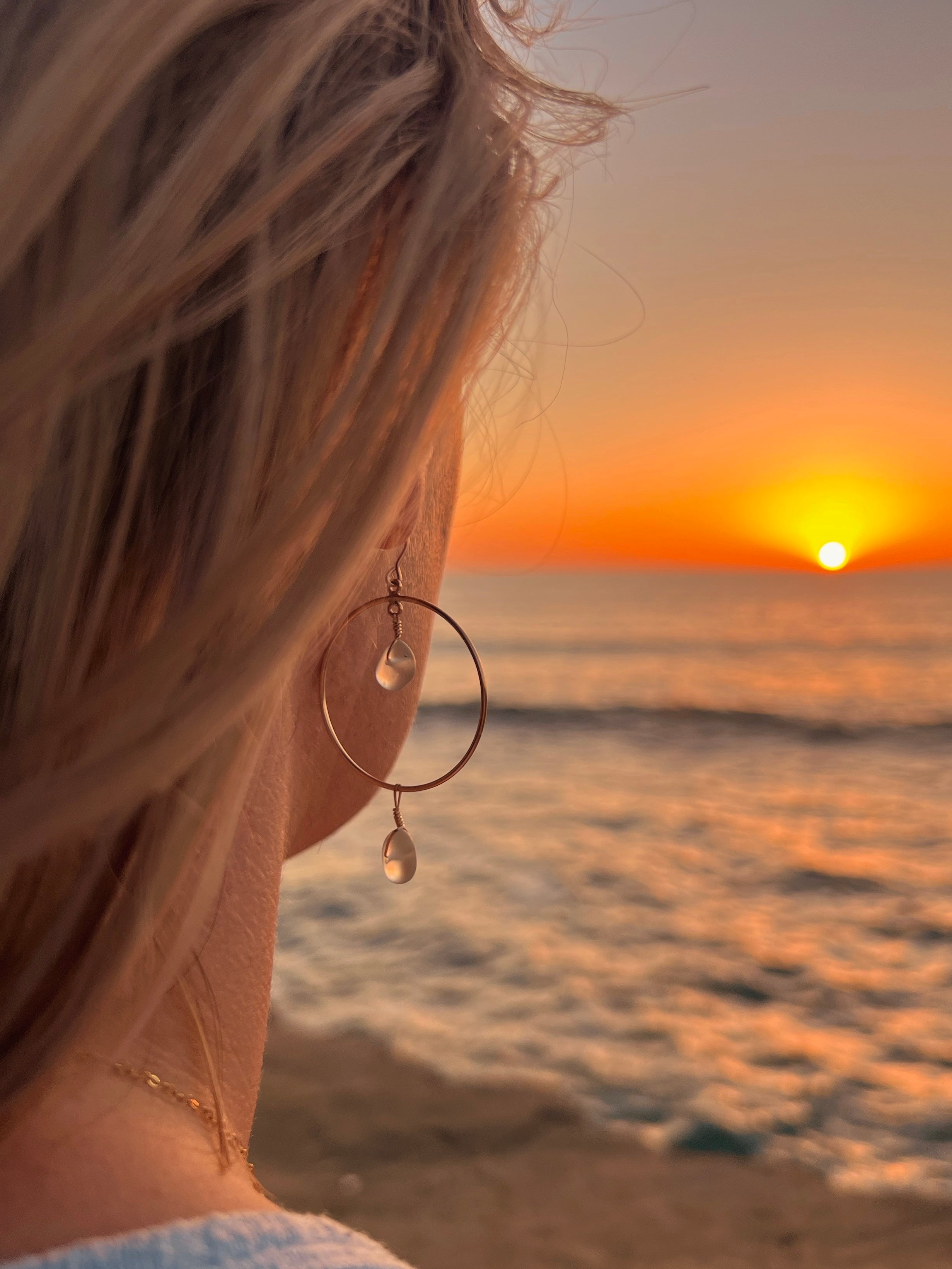 Sea Glass Earrings - Kindness Gems LLC