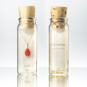 July Birthstone Necklace Bottle - Kindness Gems LLC