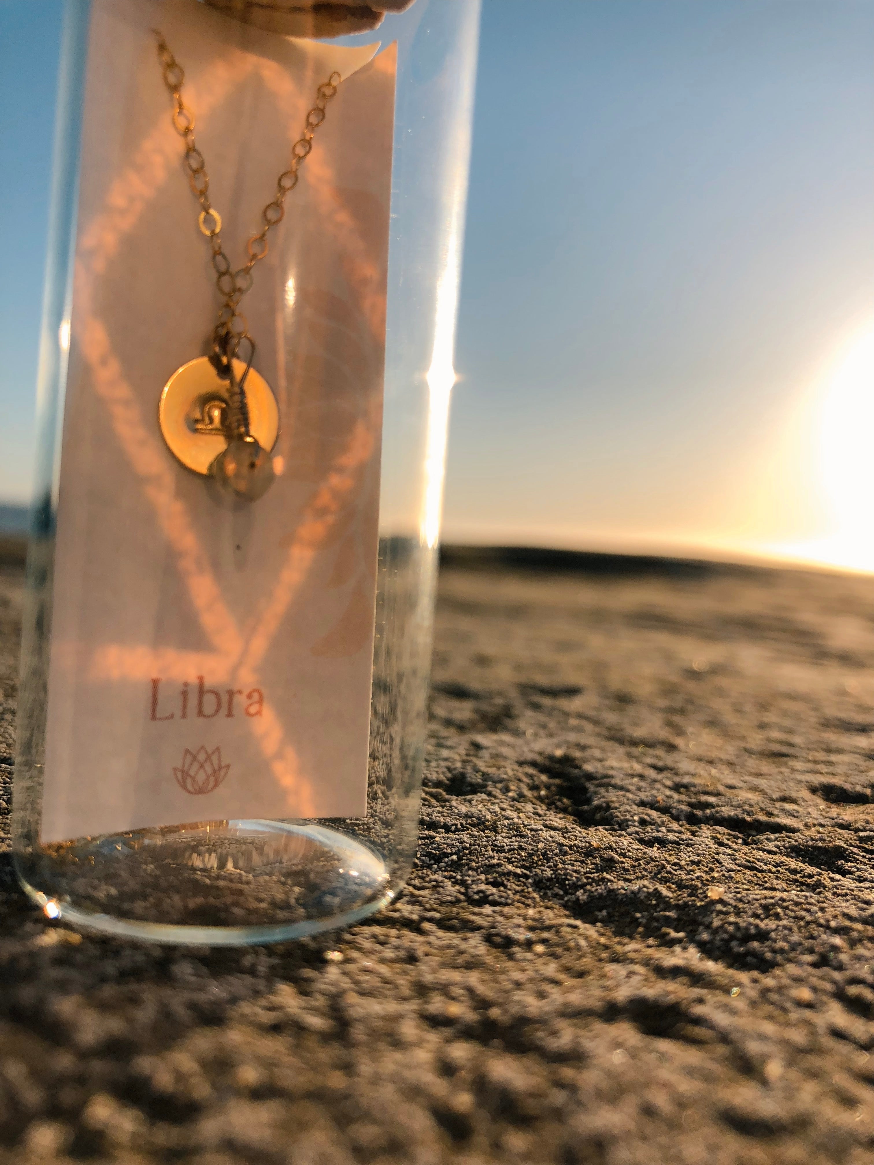 Libra Zodiac Necklace - Kindness Gems LLC