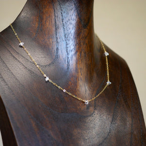 Herkimer Diamond Multi-Gemstone Choker Necklace