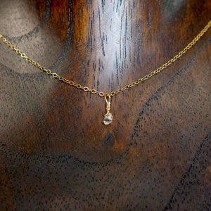 Herkimer Diamond Simple Pendant Necklace