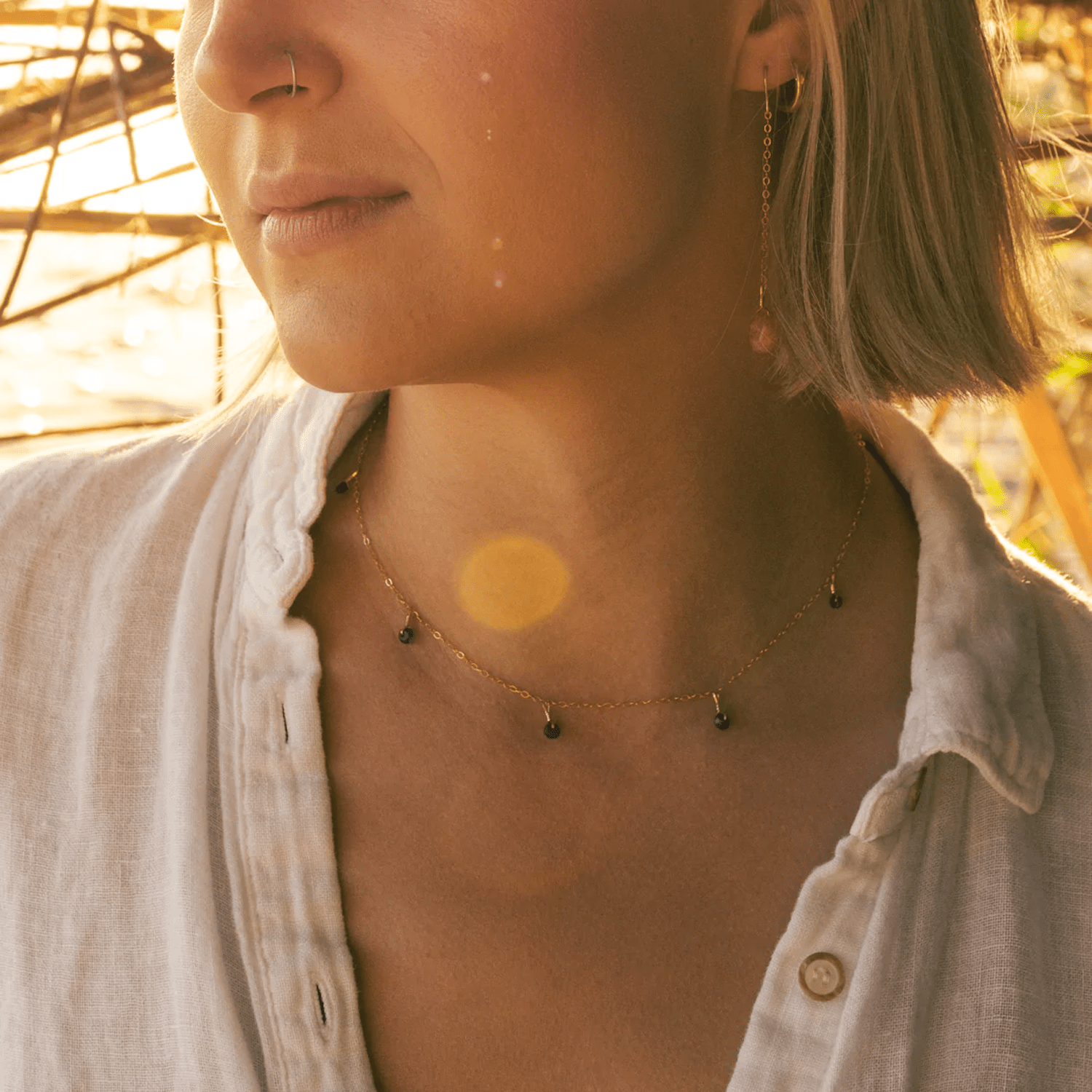 amethyst semi-precious statement necklace gemstone jewelry store