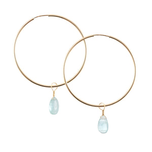 aquamarine hoop earrings gemstone jewelry store