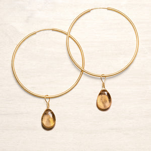 citrine gemstone jewelry store hoop earrings