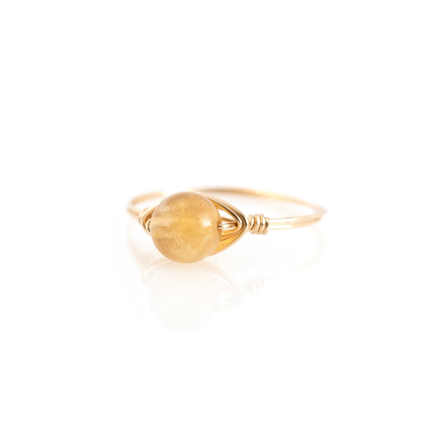 simple citrine gemstone ring 