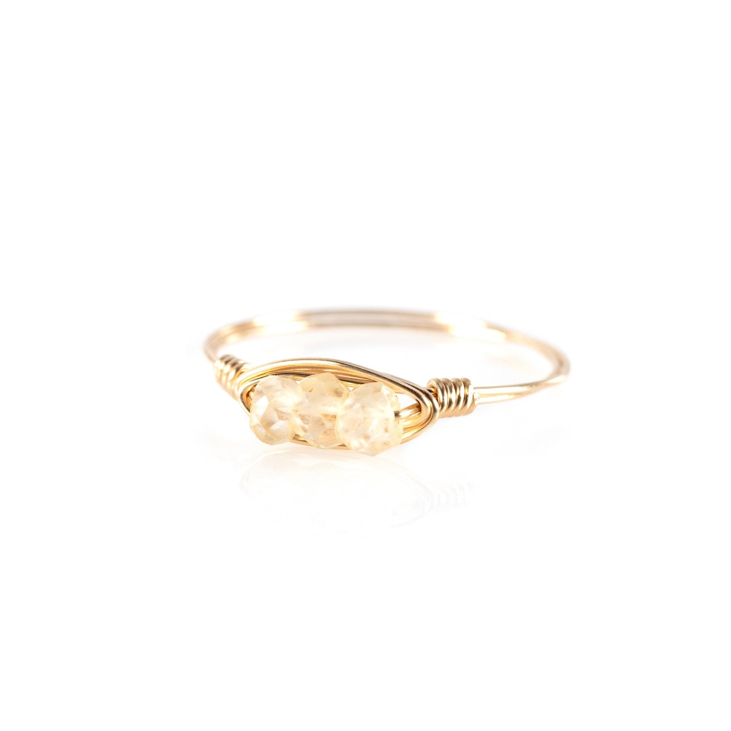 citrine statement gold ring