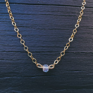 clear quartz gemstone choker necklace