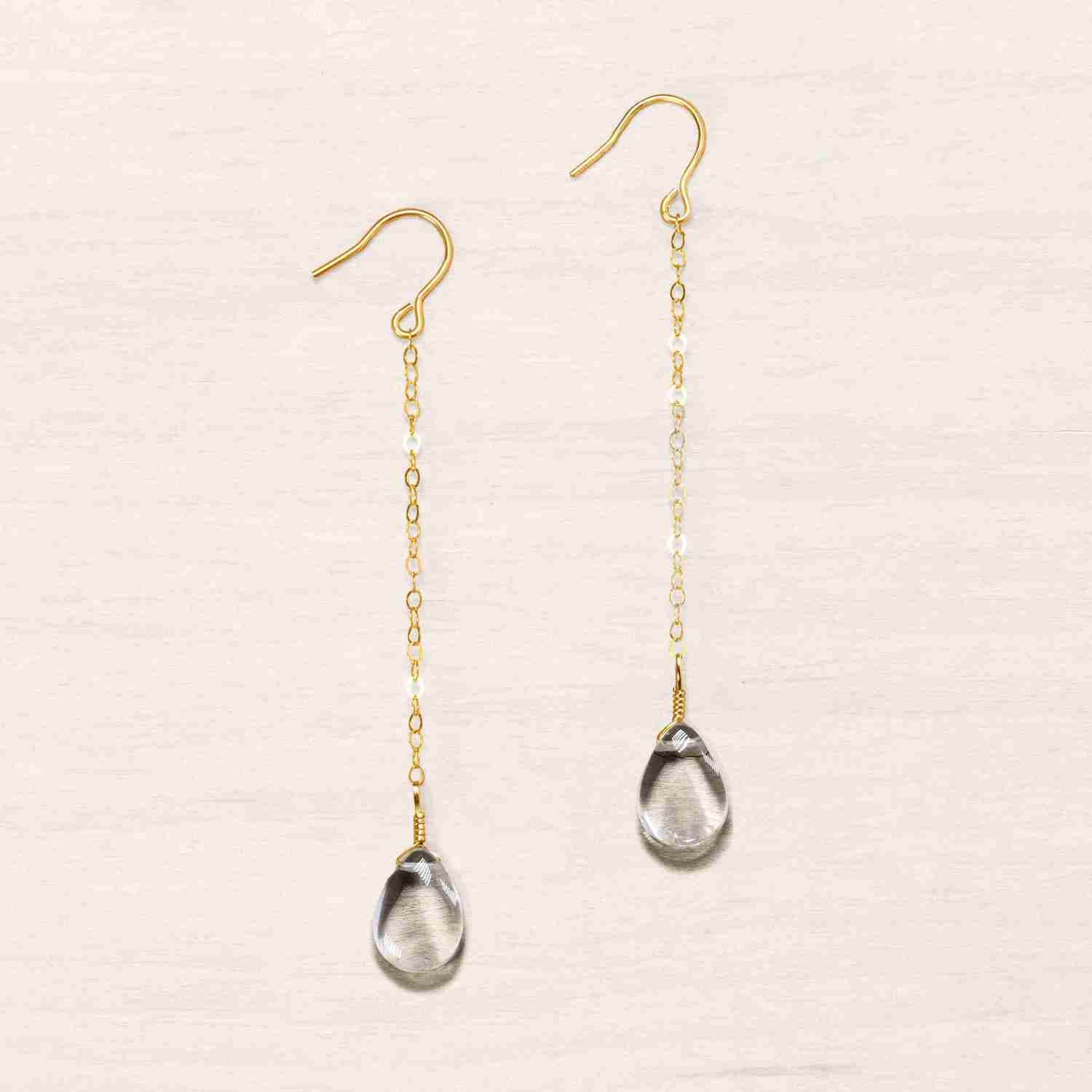 clear quartz gem jewels pendant earrings