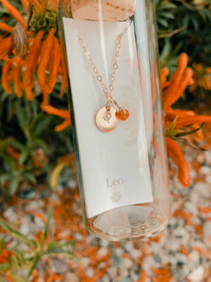 Leo Zodiac Necklace - Kindness Gems LLC