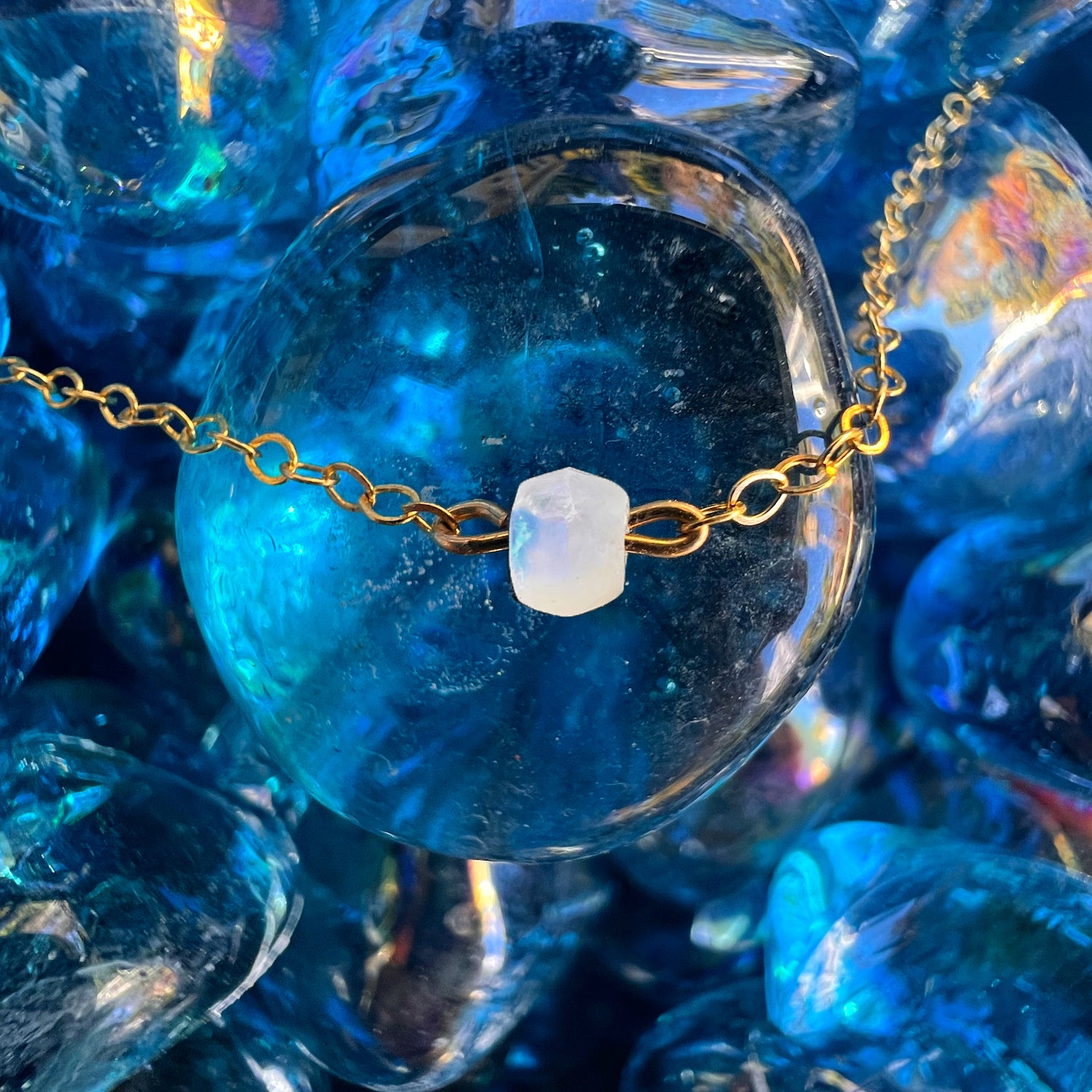 moonstone gemstone choker necklace