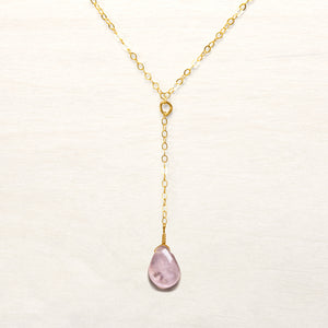 simple minimalist rose quartz necklace jewelry