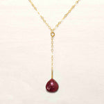 Ruby Lariat Necklace