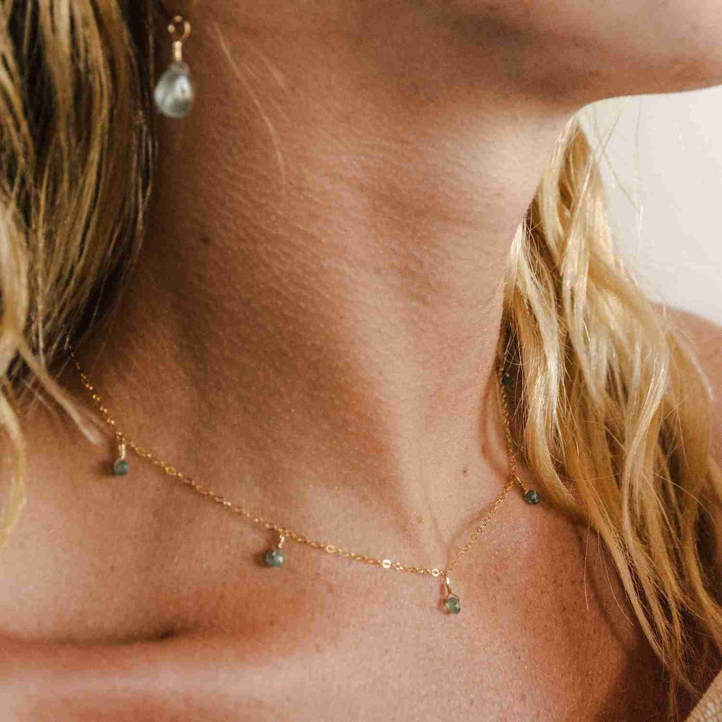 gold gemstone jewelry store necklace