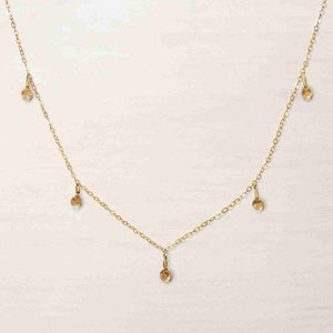 dainty citrine gemstone necklace and jewelry store