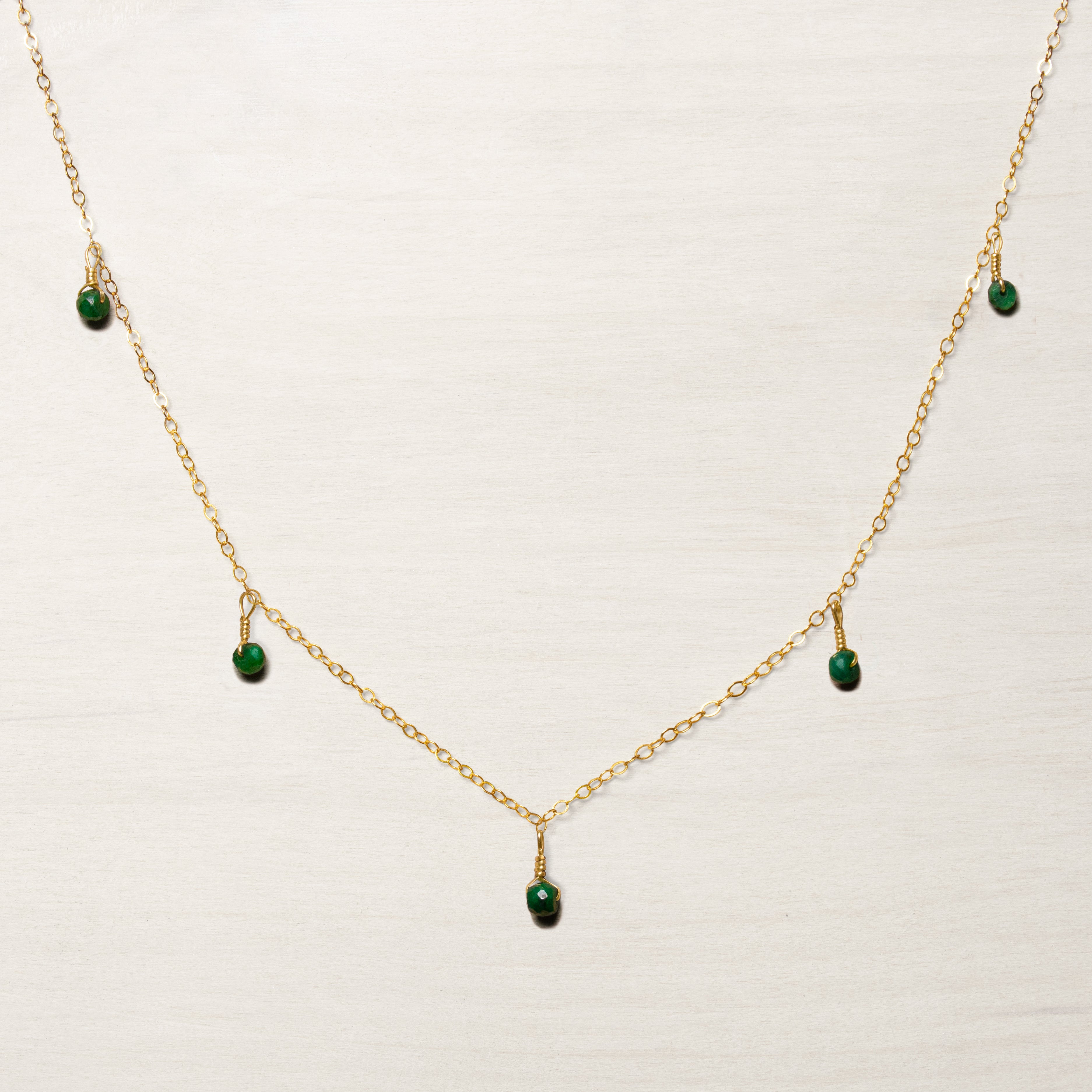 Buy Green Faux Diamond Emerald Stone Studded Necklace Set by Zevar by Geeta  Online at Aza Fashions.