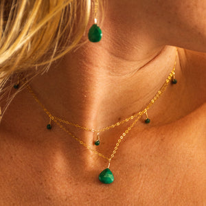 dainty emerald statement necklace