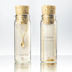 citrine gemstone jewelry gift bottle