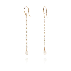 pearl jewel drop dangly earrings in gold