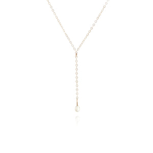 Freshwater Pearl | Lariat Drop Necklace