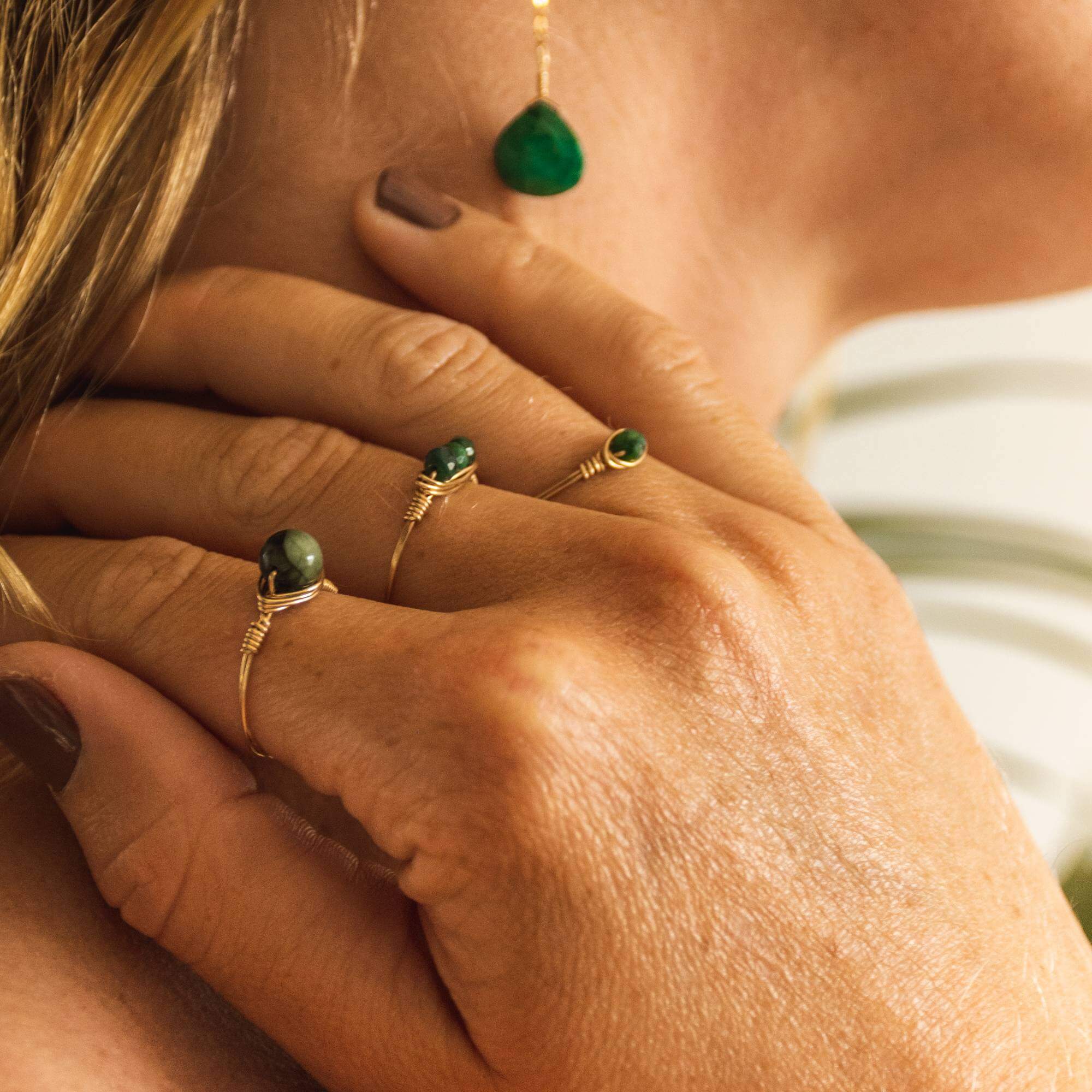 Emerald Simple Ring