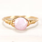 simple rose quartz ring