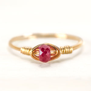 Ruby Dainty Ring - Kindness Gems LLC