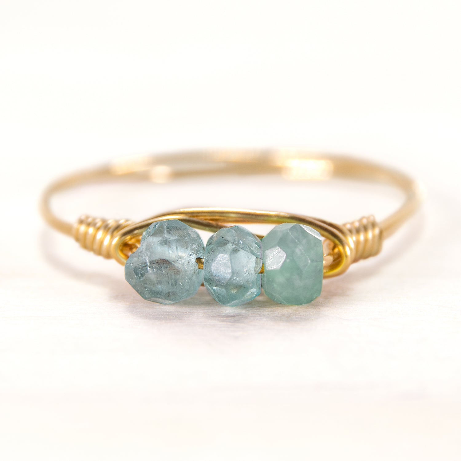 dainty aquamarine gemstone jewelry store ring