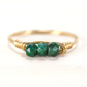 Emerald Statement Ring - Kindness Gems