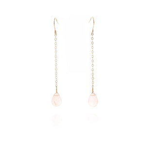 rose quartz pendant gemstone earrings