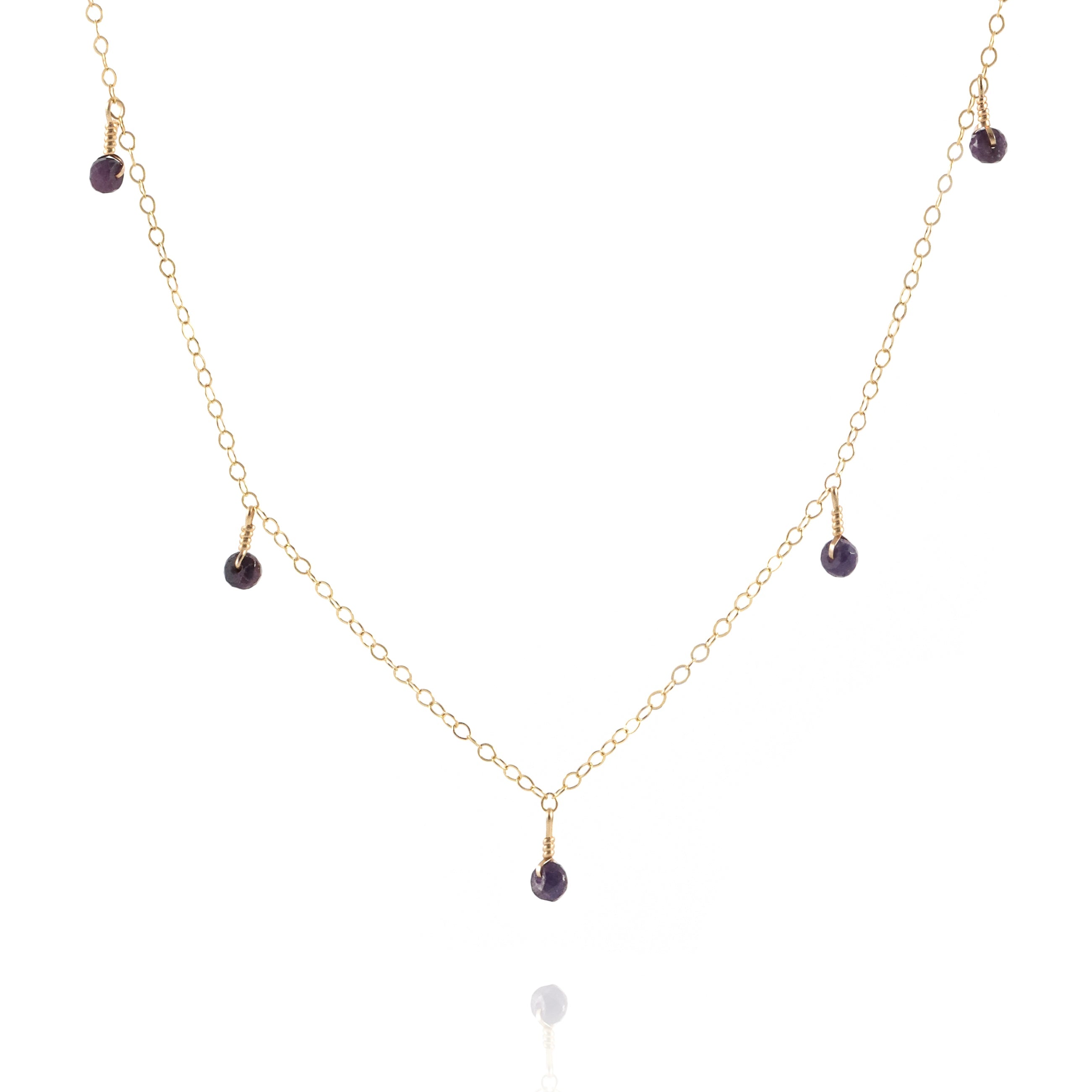 sapphire statement necklace minimalist gold wedding gift
