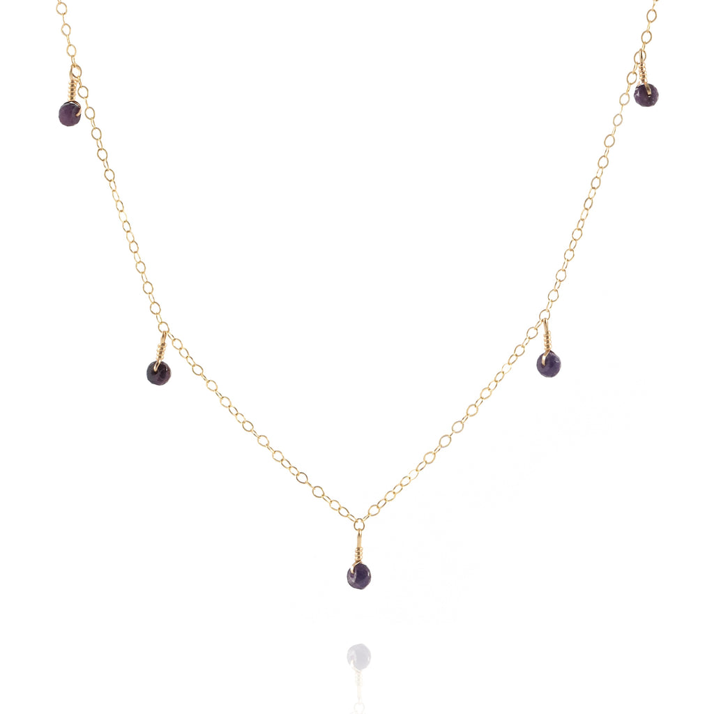 sapphire statement necklace minimalist gold wedding gift