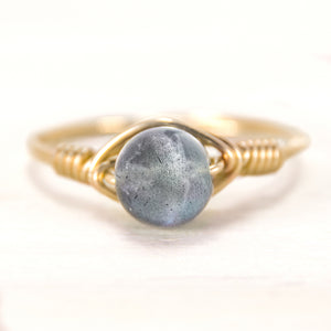 labradorite simple ring gemstone jewelry