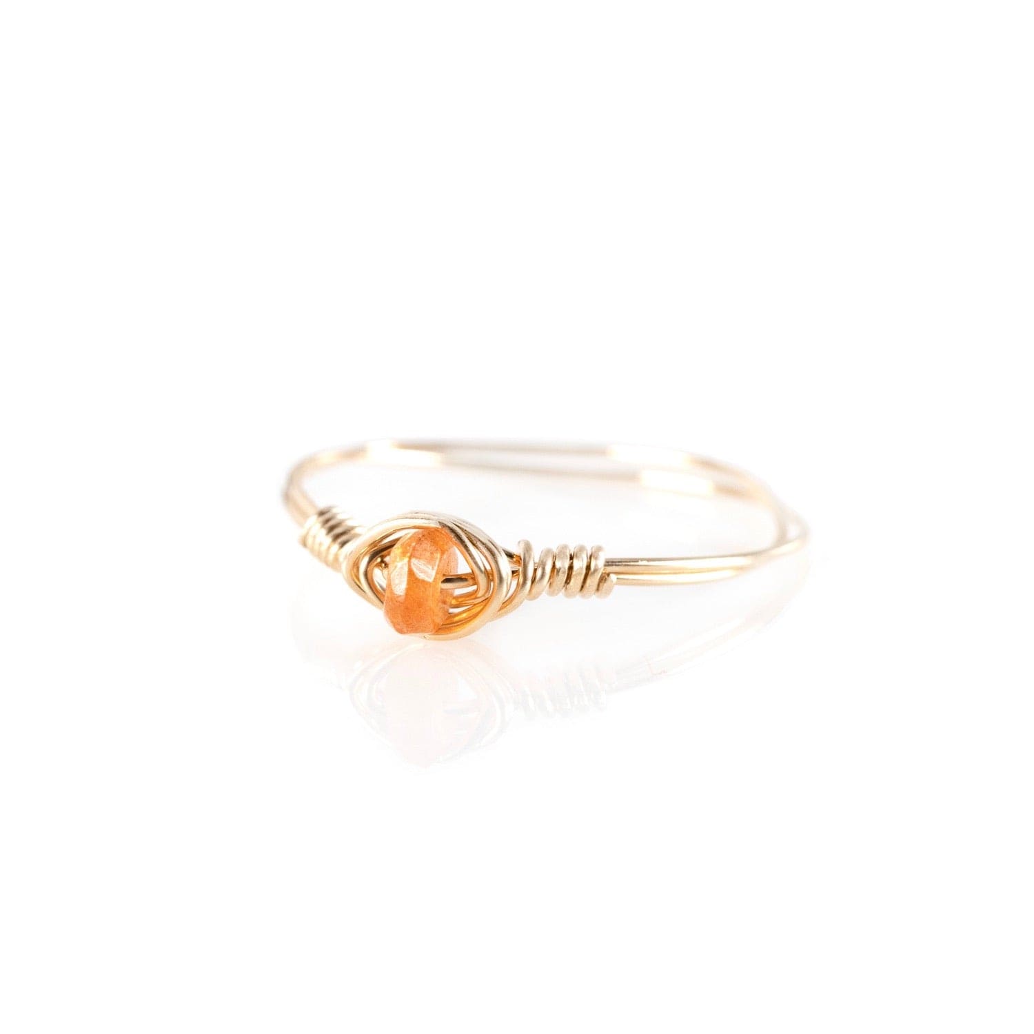 simple dainty gemstone gold ring