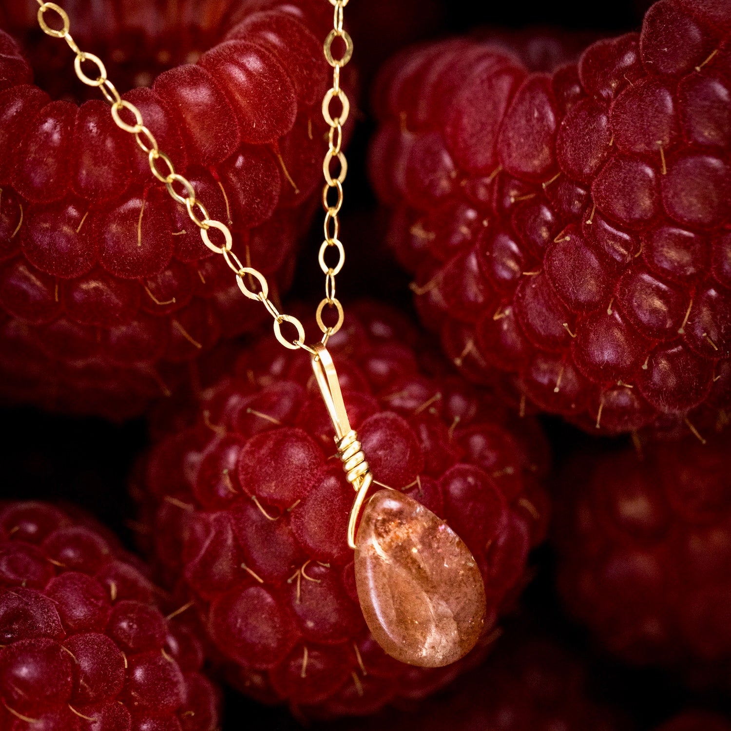 Sunstone Simple Necklace - Kindness Gems LLC