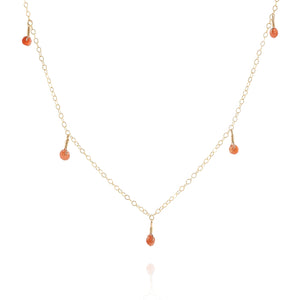 dainty sunstone statement necklace